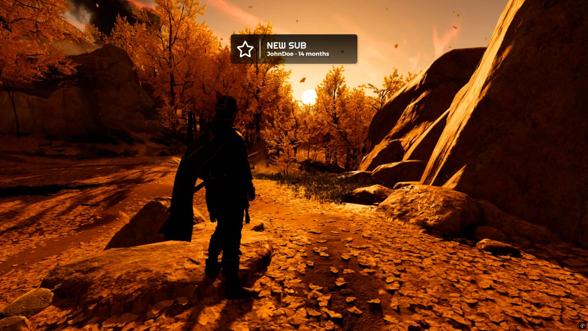 Capture d’écran des alertes blanches transparentes pour Twitch et YouTube – aperçu 2