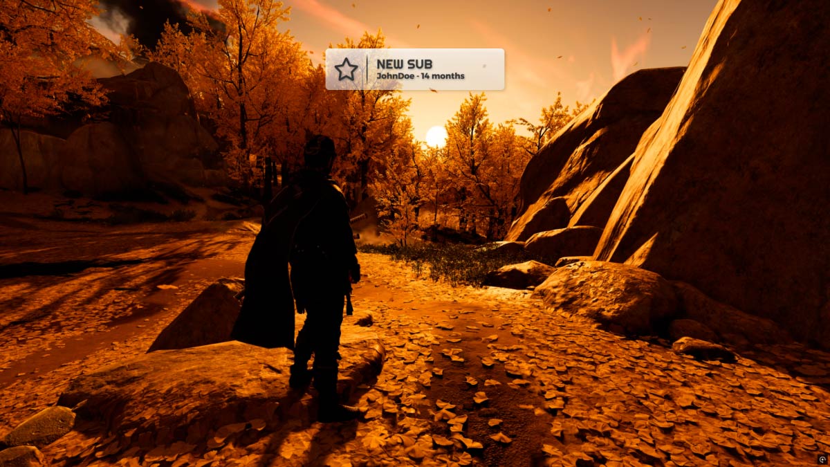 Screenshot of the white transparent stream alerts for Twitch and YouTube – preview 2