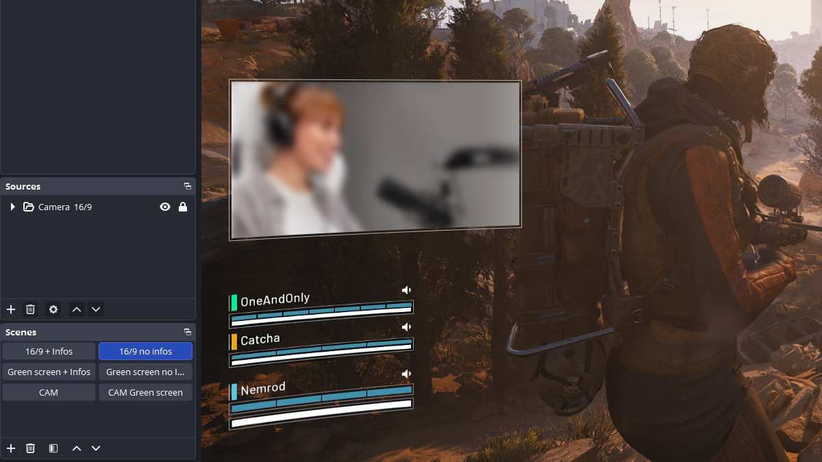 Overlay caméra Arc Raiders sans informations de stream, intégré à l’interface in-game