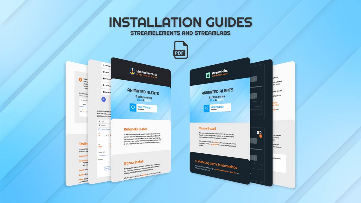 Aperçu du guide d’installation StreamElements et Streamlabs pour les alertes blanches transparentes