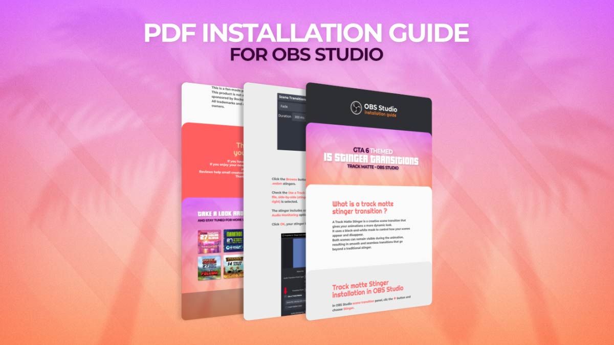 GTA 6 Track Matte Stinger installation guide for OBS Studio